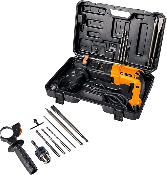 WAP Martelete Rompedor Perfurador 1/2" EMPR 900K SDS PLUS com Engate Rápido e Punho Auxiliar Multidirecional, 900W 220V