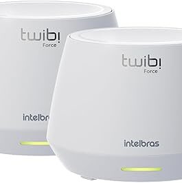Conjunto de Roteador Sem Fio WI-FI 6 Twibi Force AX Branco Intelbras