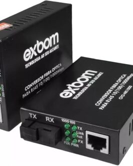 Par Conversor Mídia 1 Fibra Óptica P/ Rj45 Gigabit 1000 Mbps